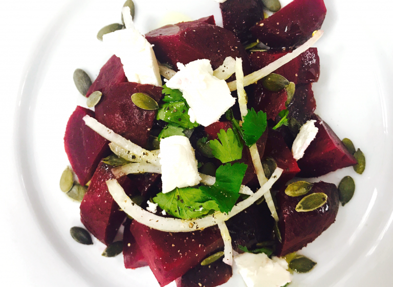 SugarDoctor Recipe Beetroot and feta salad on a plate