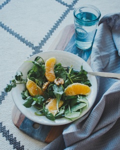 orange, spinach and watercress salad