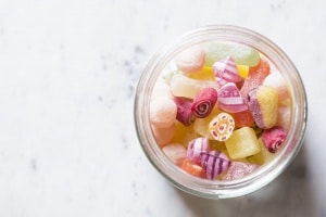 Sweets in a glass jar