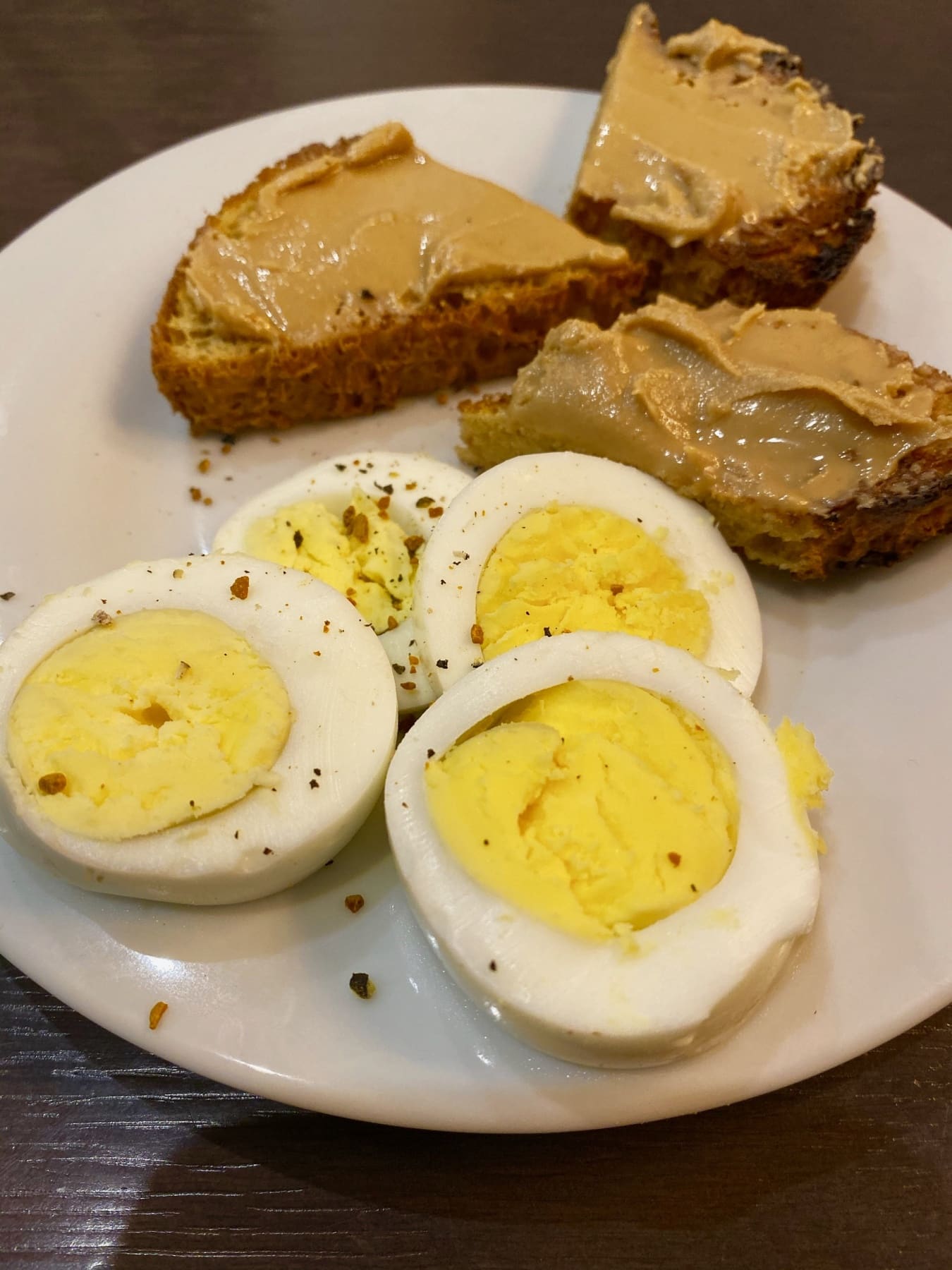 Boiled eggs with paleo bread